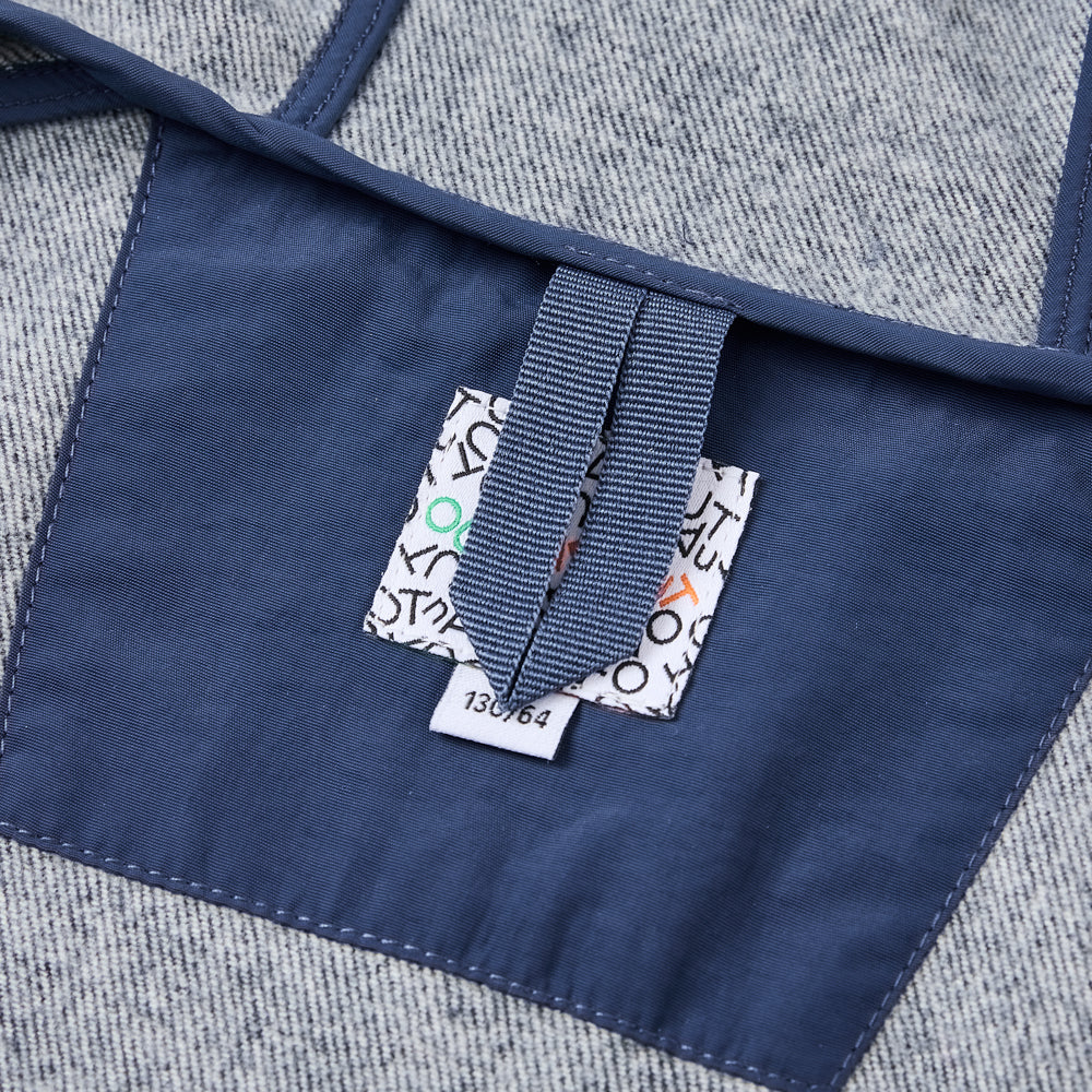 Kids Merino Wool Denim Hooded Jacket