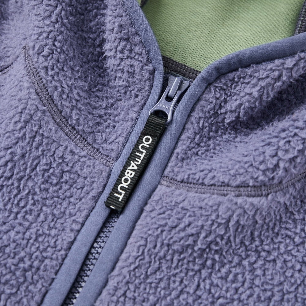 Kids Colorblock Antistatic Fleece Hooded Jacket