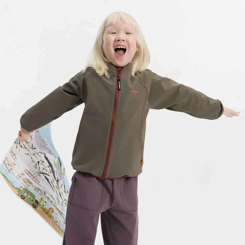 Kids Autumn Light Fleece Lined Outdoor Jacket