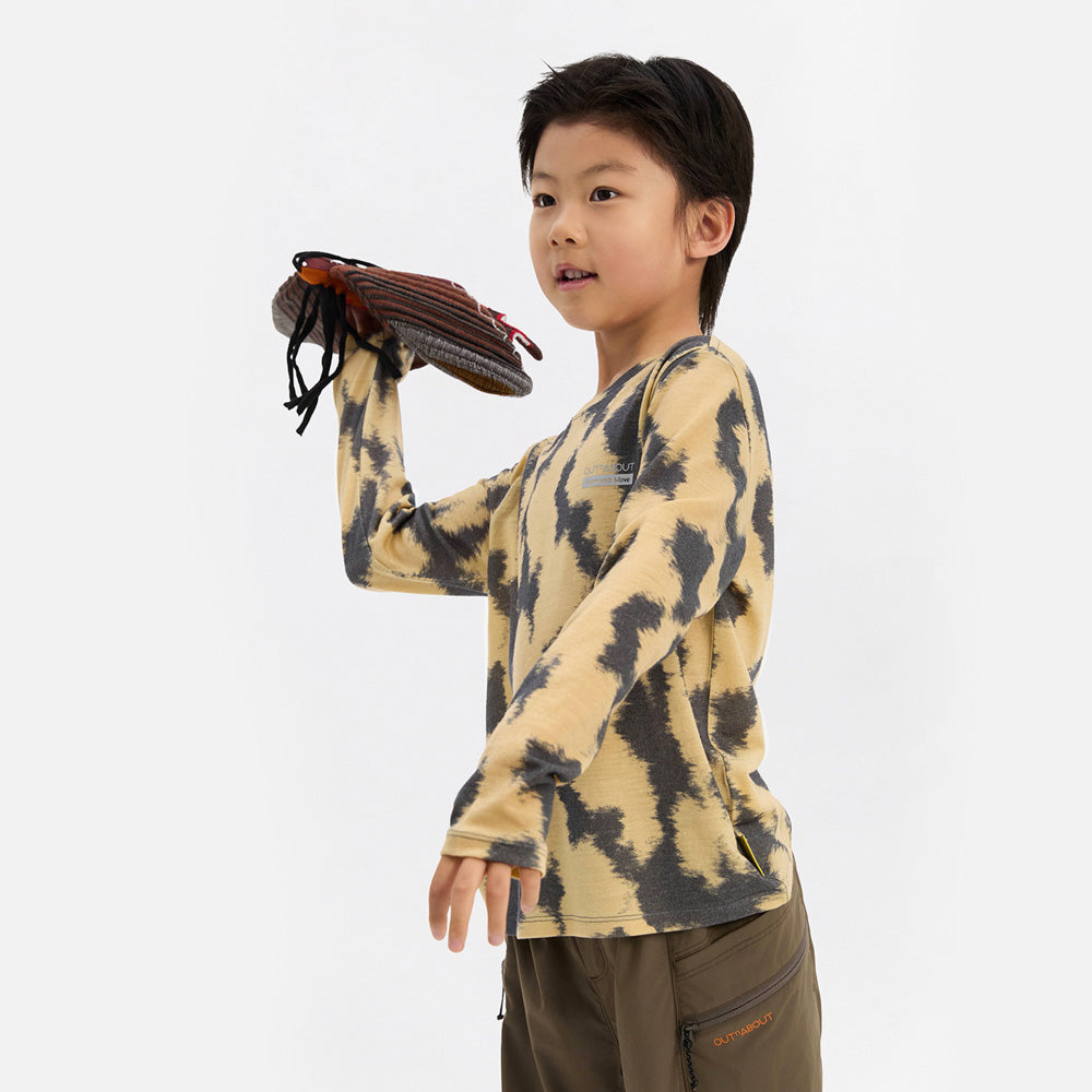 Kids 17.5μm Merino Wool LENZING™ Tencel™ Tie-Dye Graphic Tee