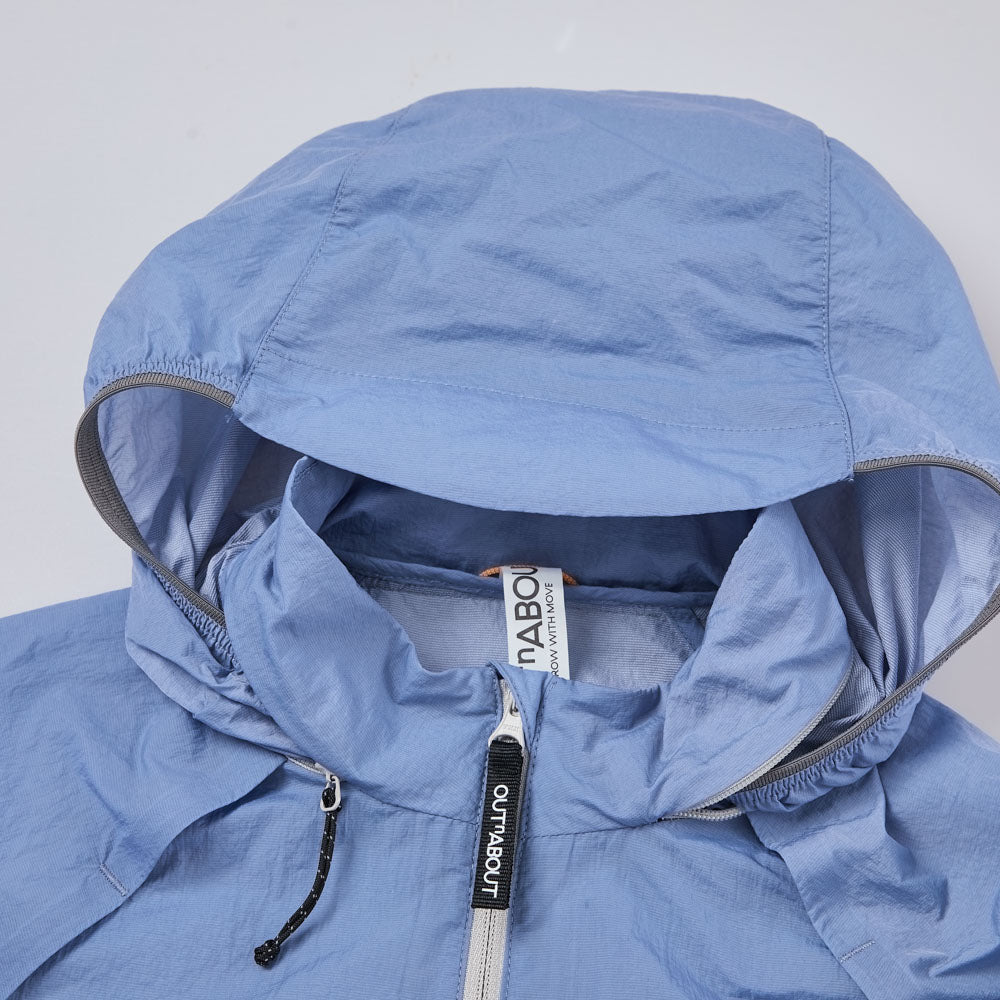 Stand Collar Coat with Stowable Hood