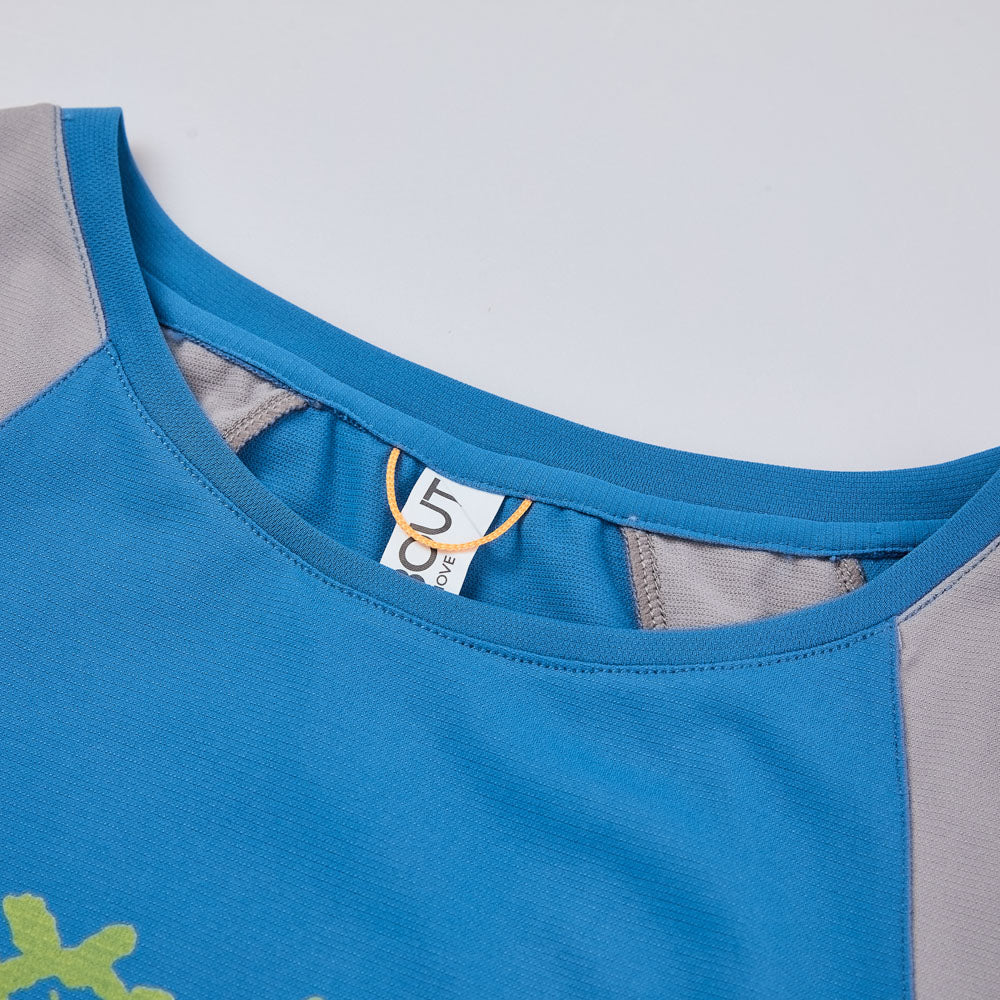 Graphic Sun Protection Quick-Dry Patchwork Tee