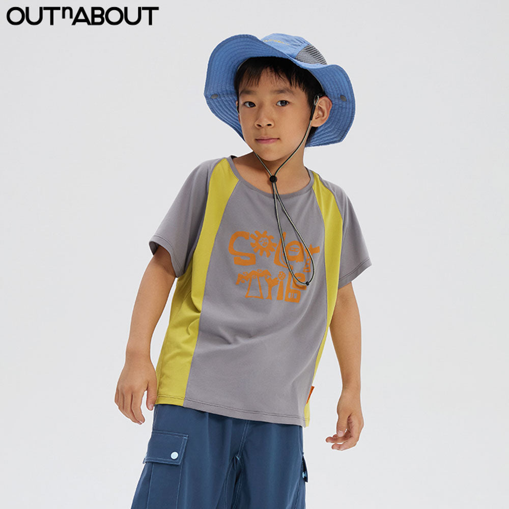 Graphic Sun Protection Quick-Dry Patchwork Tee