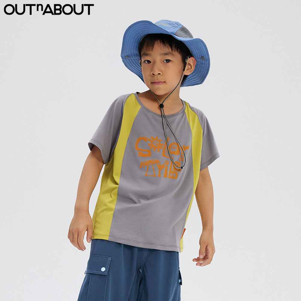 Graphic Sun Protection Quick-Dry Patchwork Tee