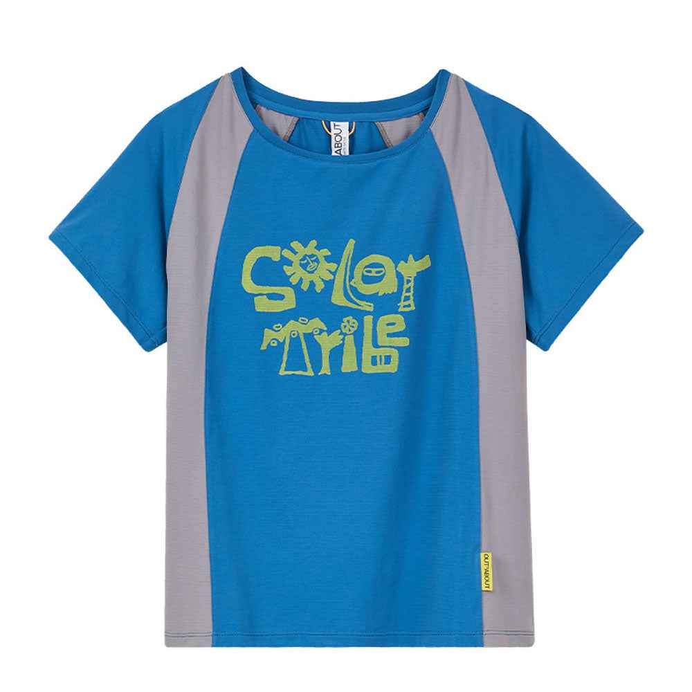 Graphic Sun Protection Quick-Dry Patchwork Tee