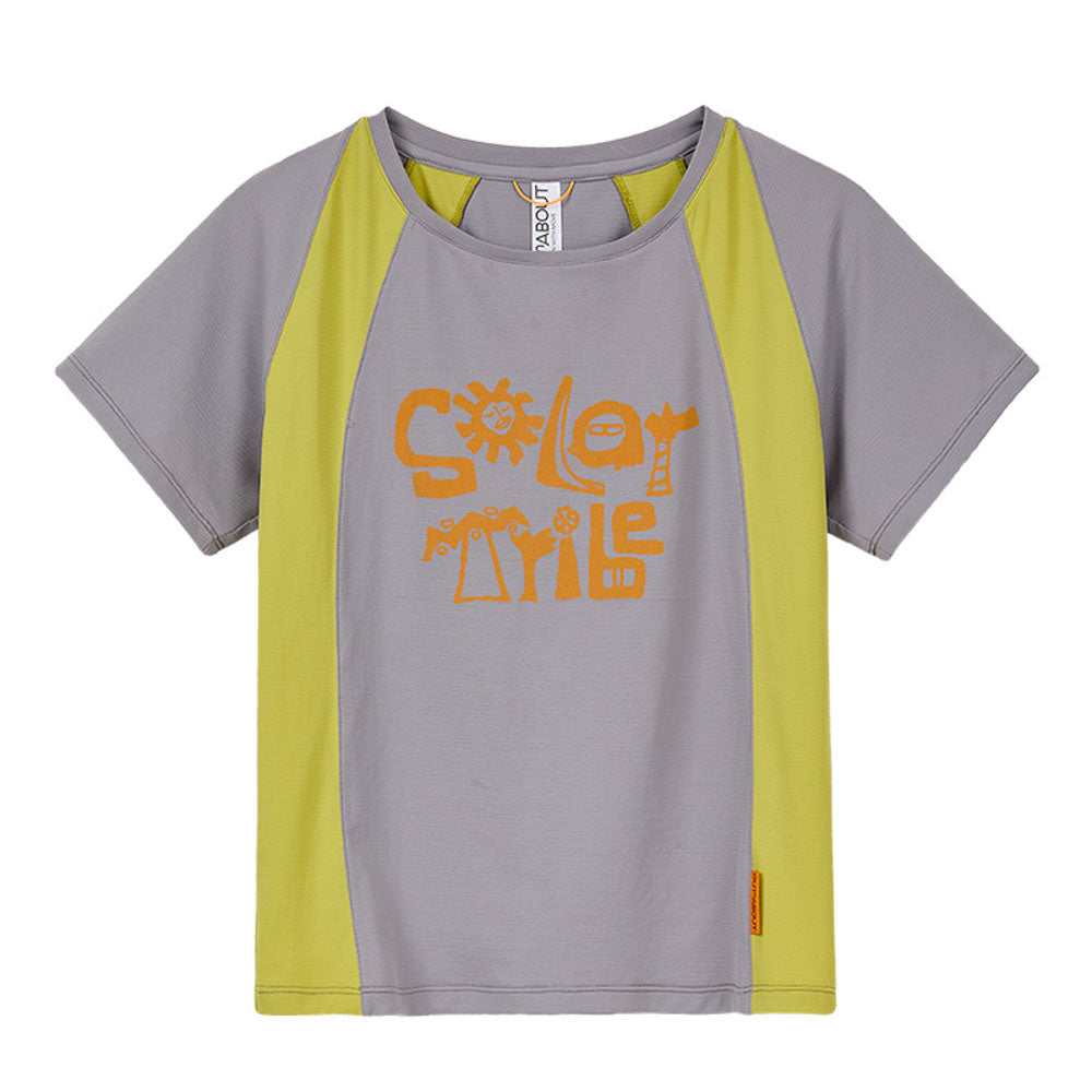 Graphic Sun Protection Quick-Dry Patchwork Tee