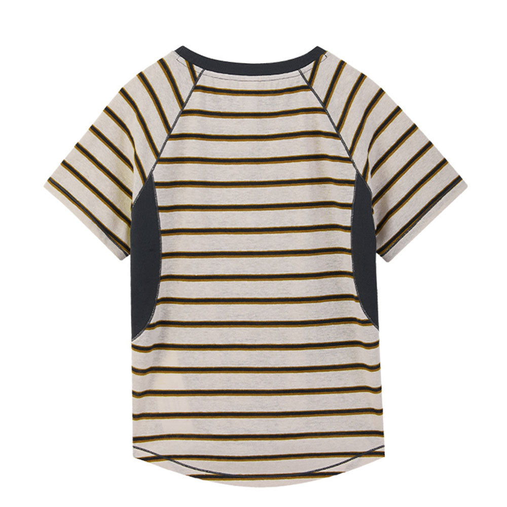 Striped Patchwork Short-Sleeve Tee