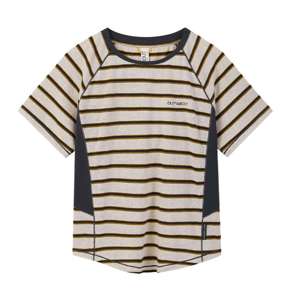 Striped Patchwork Short-Sleeve Tee