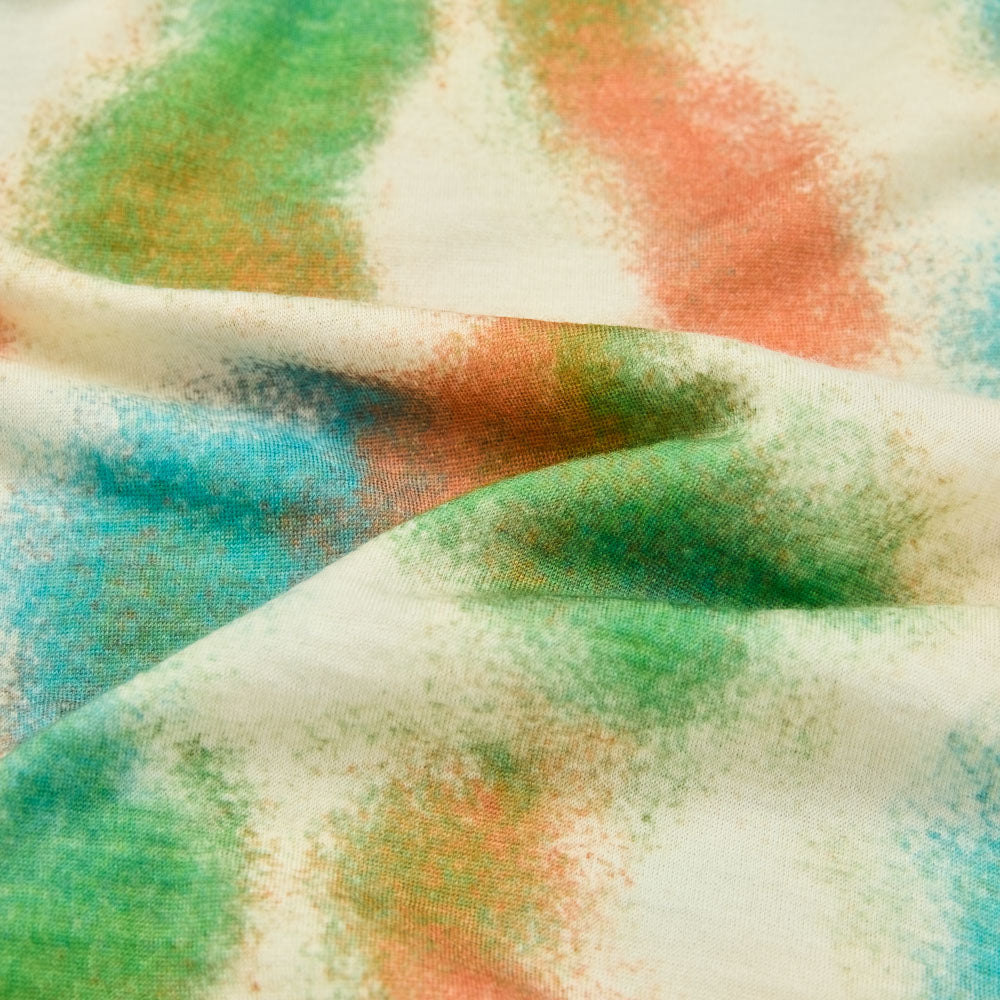 Graphic Tie-Dye Short-Merino Wool Sleeve Tee