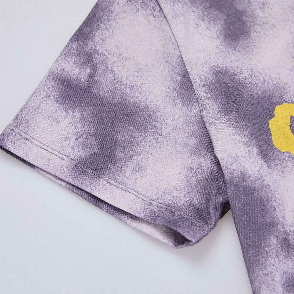 Graphic Tie-Dye Short-Merino Wool Sleeve Tee