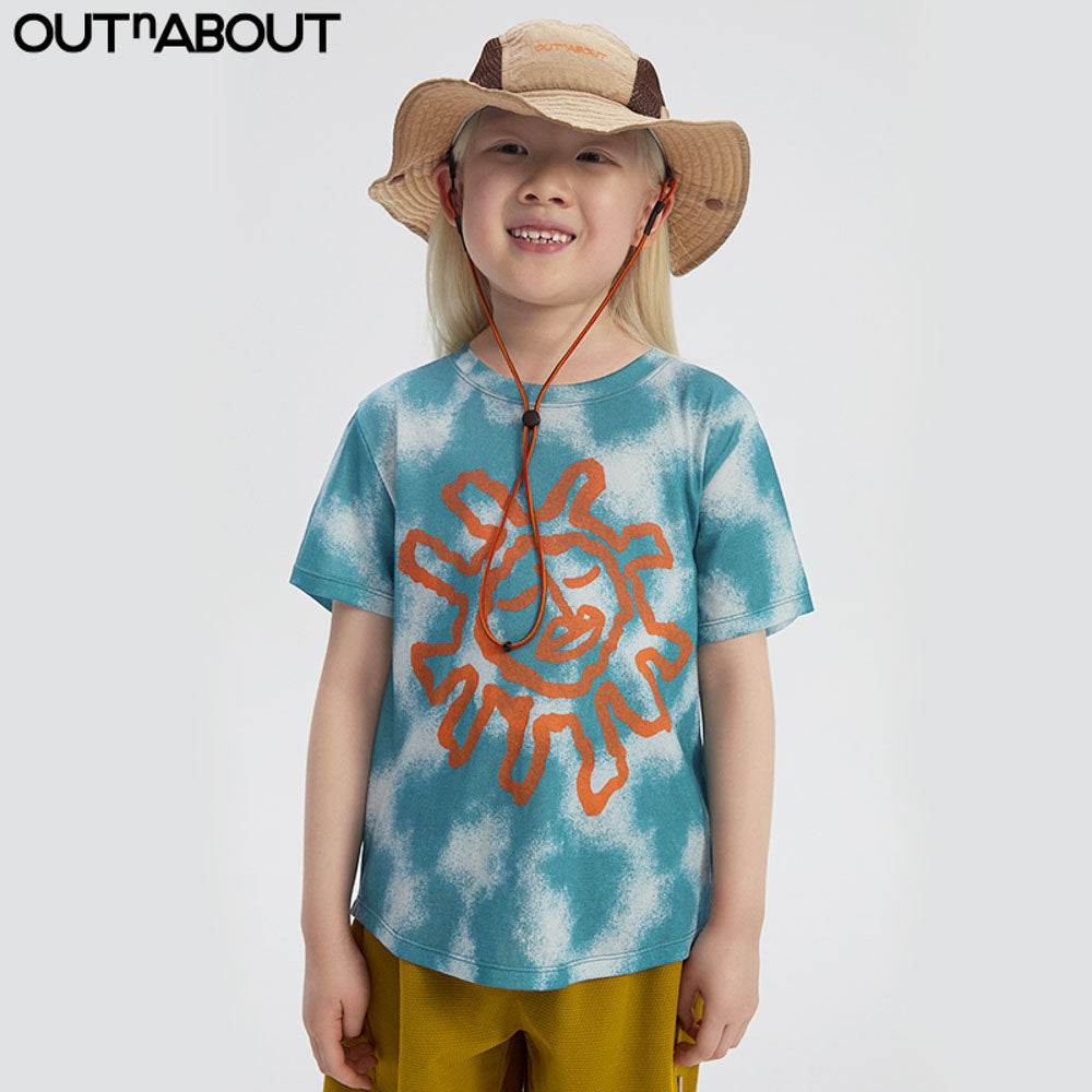 Graphic Tie-Dye Short-Merino Wool Sleeve Tee