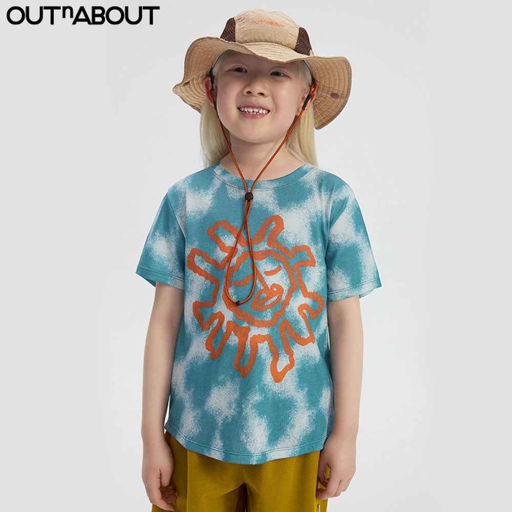 Graphic Tie-Dye Short-Merino Wool Sleeve Tee