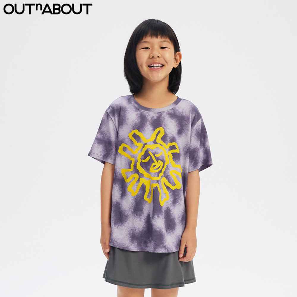 Graphic Tie-Dye Short-Merino Wool Sleeve Tee
