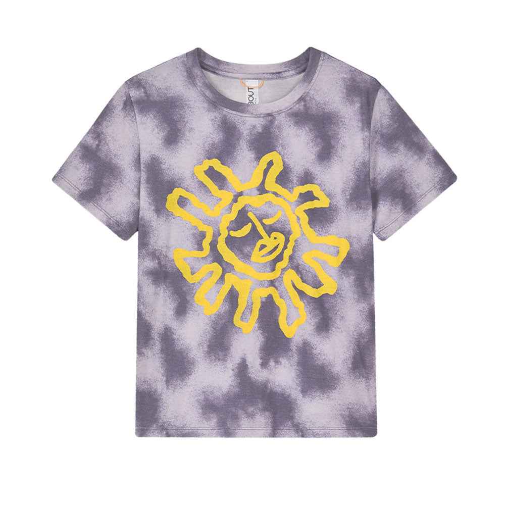 Graphic Tie-Dye Short-Merino Wool Sleeve Tee