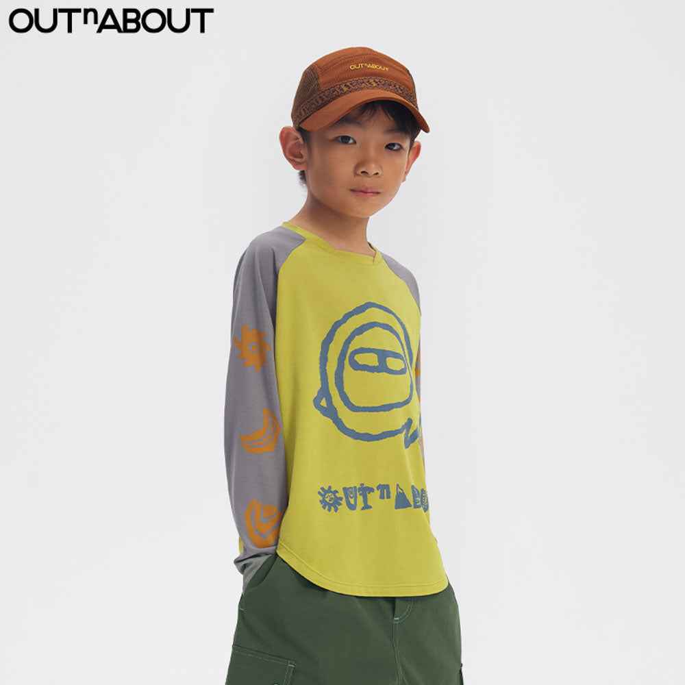 Graphic Sun-Protection Quick-Dry Raglan Sleeve Tee