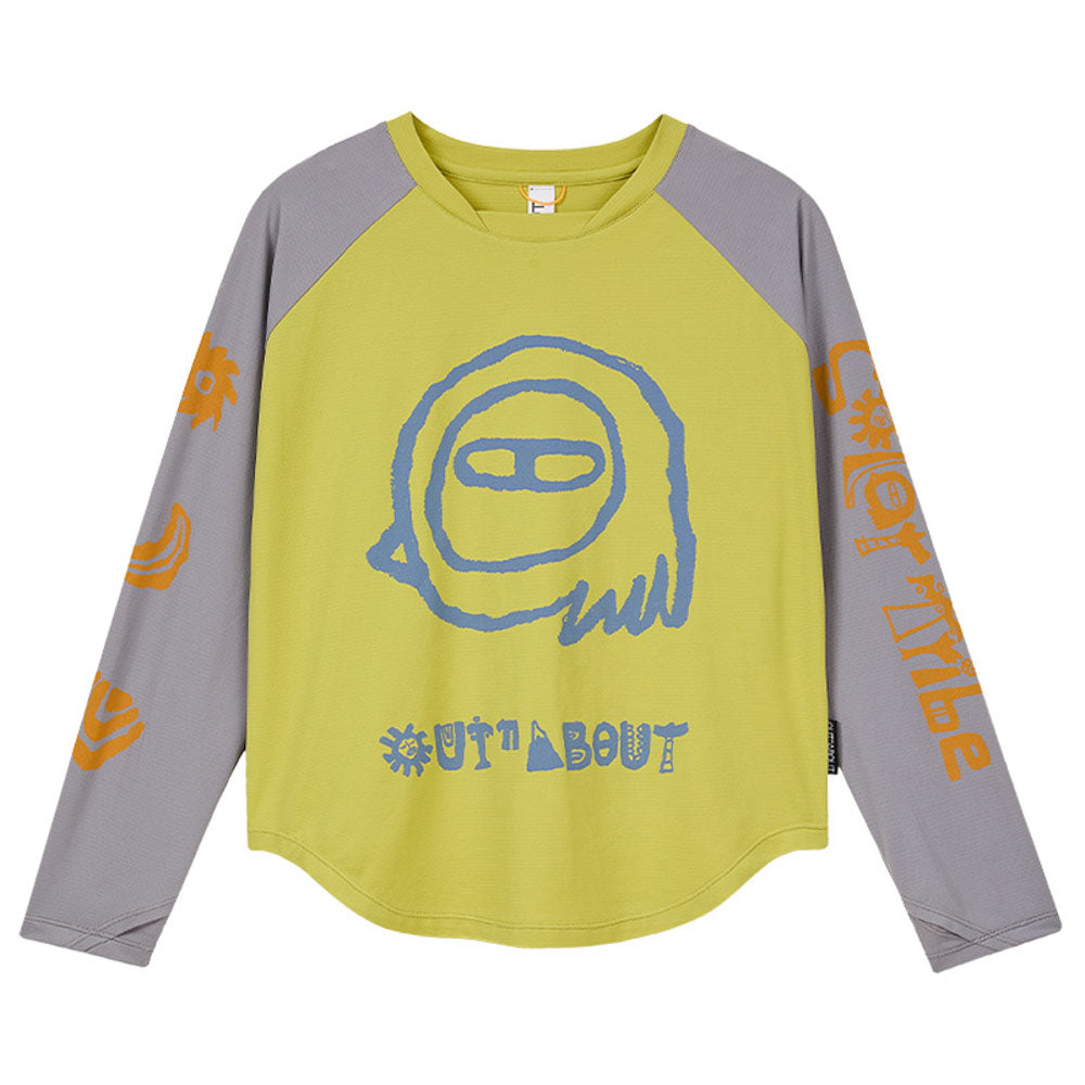 Graphic Sun-Protection Quick-Dry Raglan Sleeve Tee