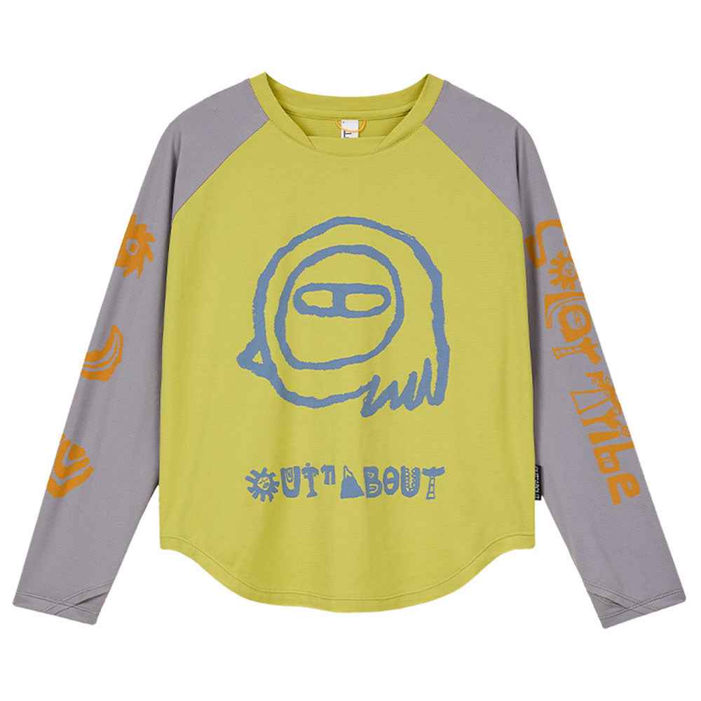Graphic Sun-Protection Quick-Dry Raglan Sleeve Tee
