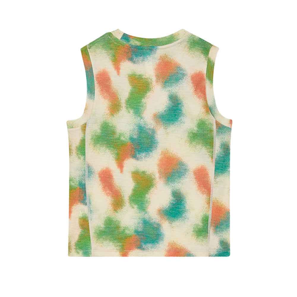 Graphic Tie-Dye Wool Vest