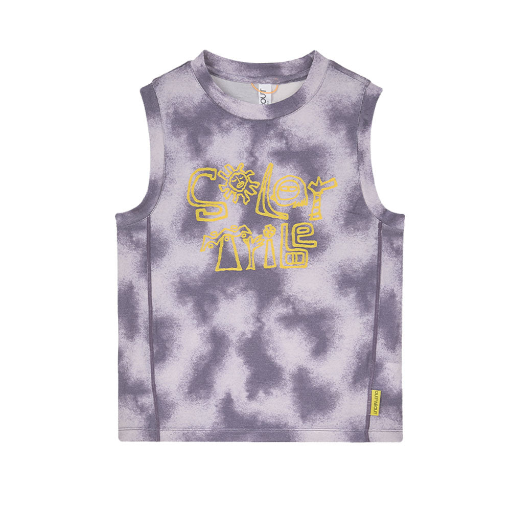 Graphic Tie-Dye Wool Vest