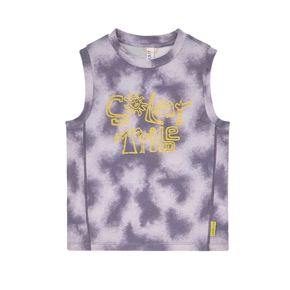Graphic Tie-Dye Wool Vest