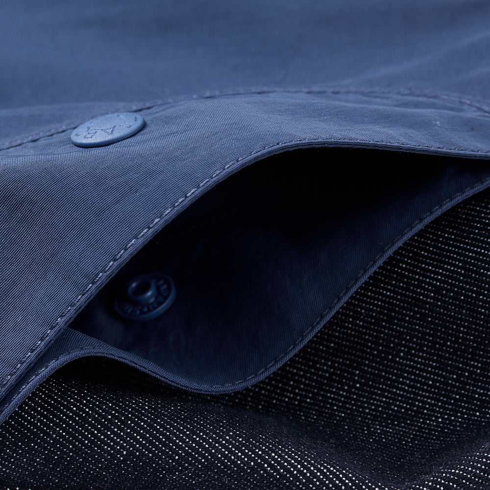 Kids Merino Wool Denim Hooded Jacket