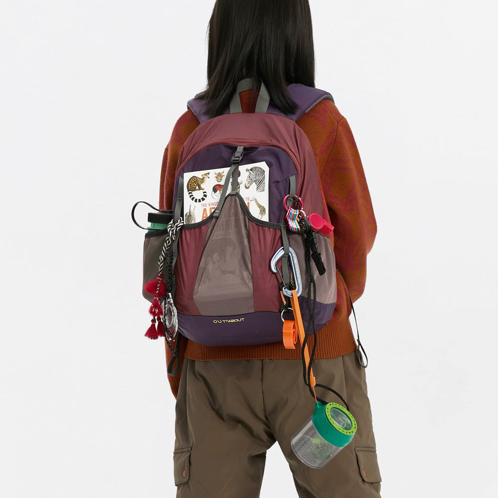 Kids 12L Expandable Hiking Backpack with Emergency Whistle