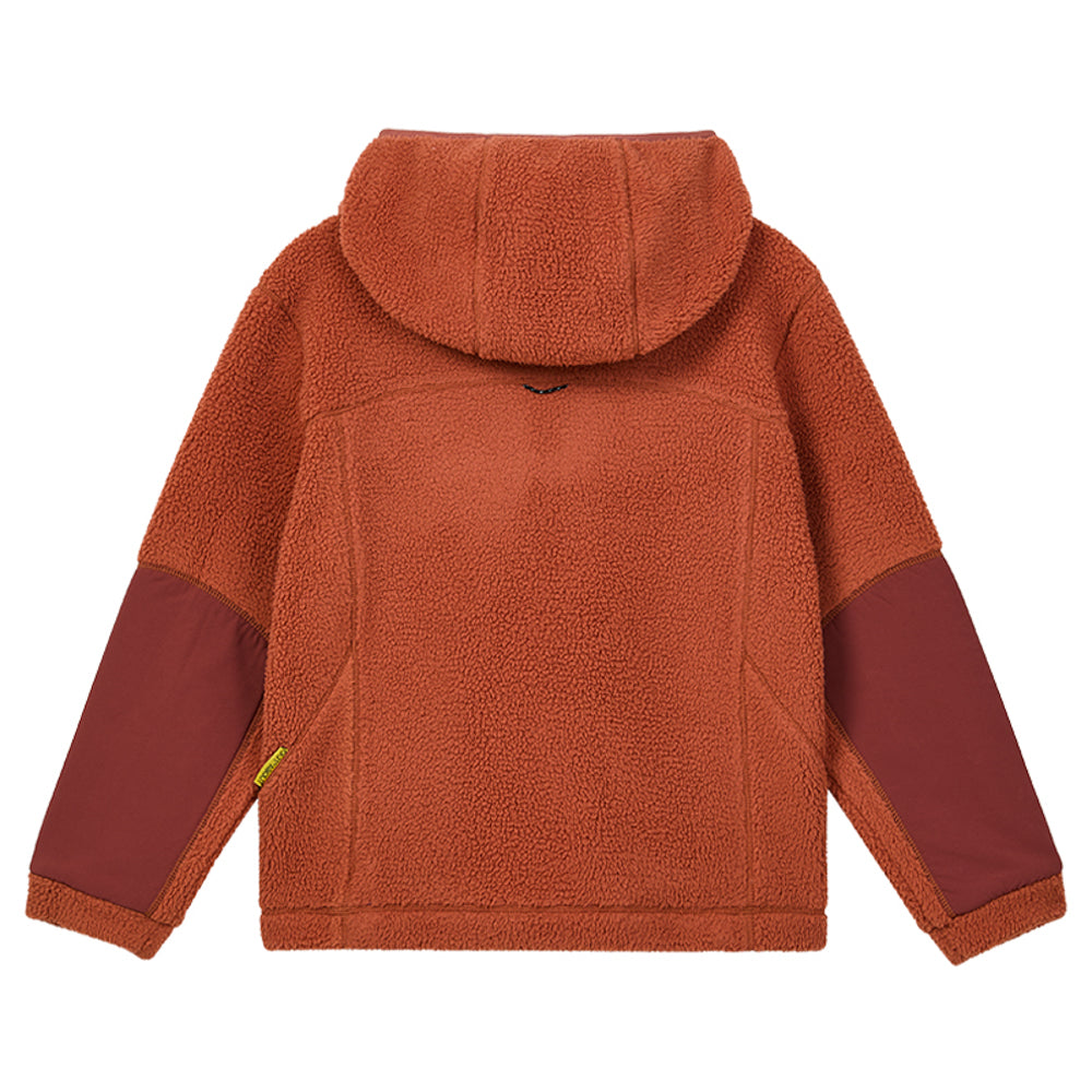 Kids Colorblock Antistatic Fleece Hooded Jacket