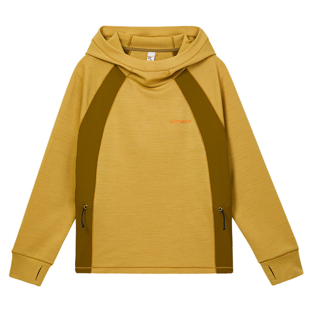 Kids Autumn Merino Wool COOLMAX Hooded Base Layer