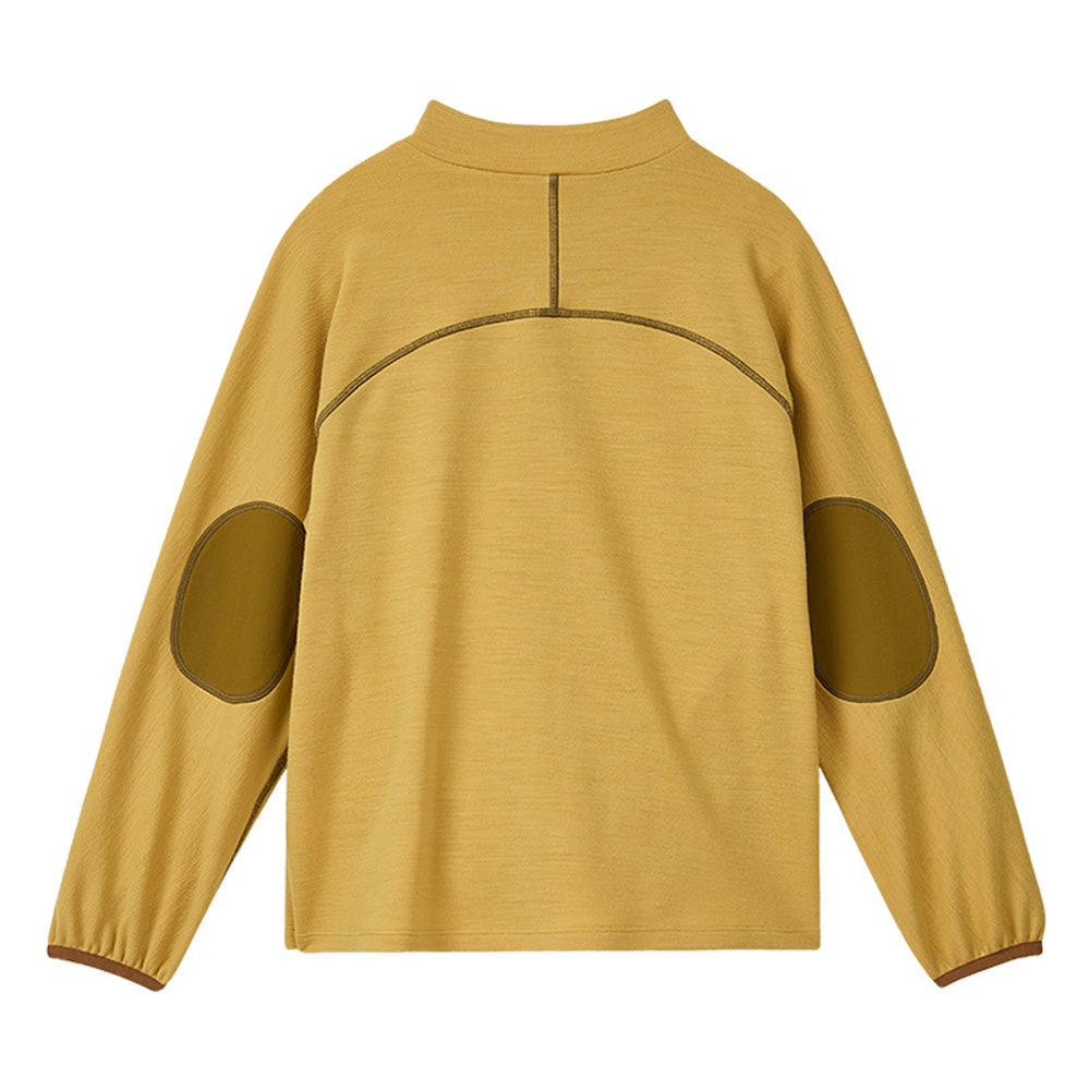 Kids Merino Wool COOLMAX Half-Zip Stand Collar Base Layer