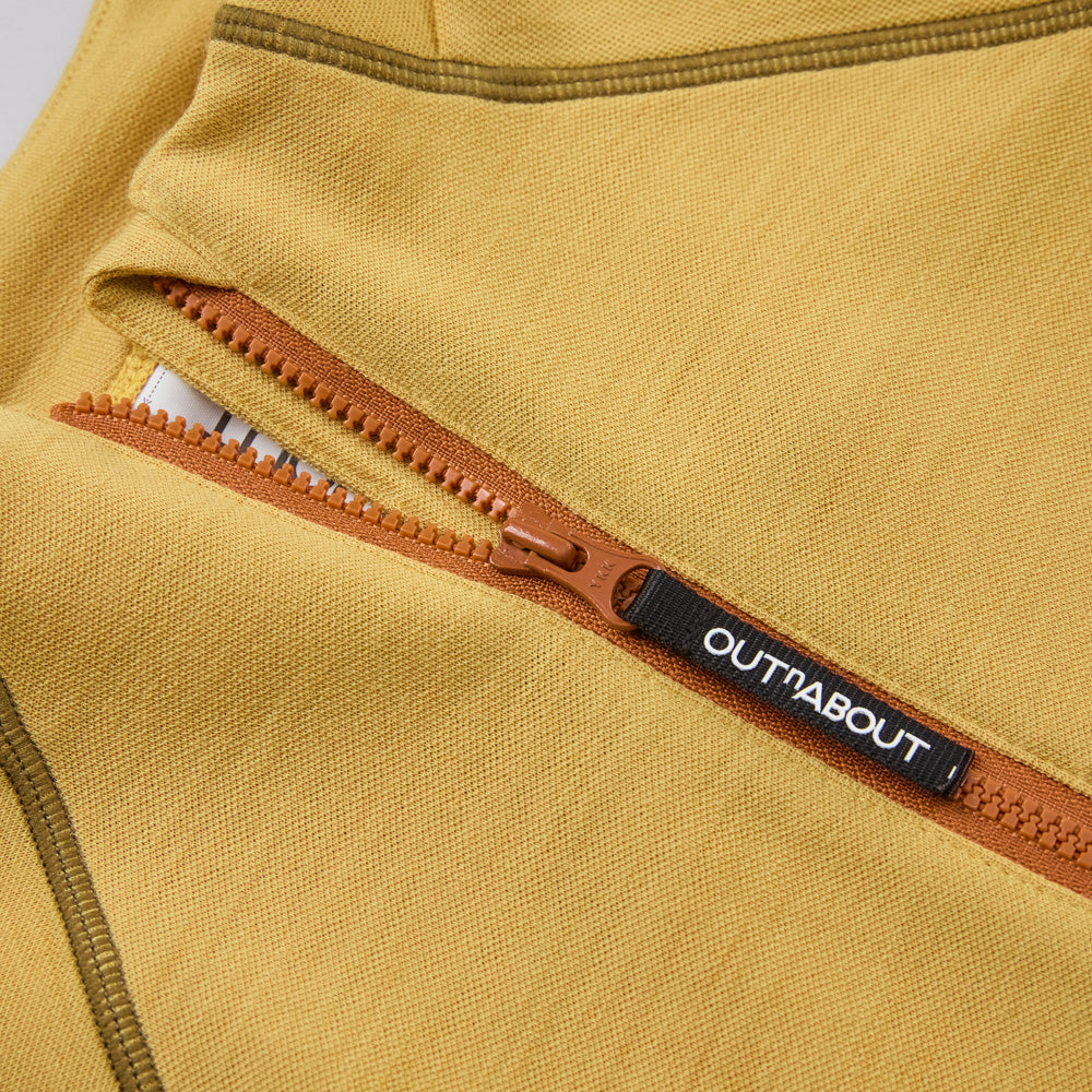 Kids Merino Wool COOLMAX Half-Zip Stand Collar Base Layer