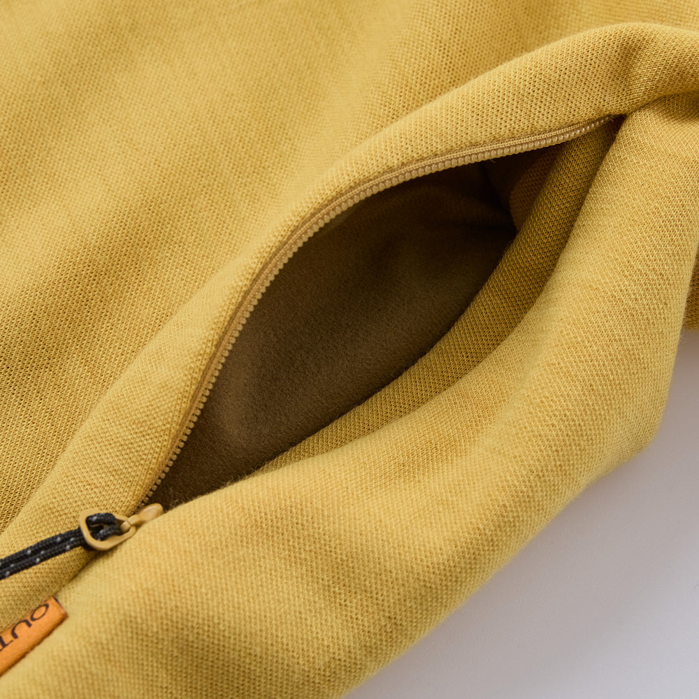 Kids Merino Wool COOLMAX Half-Zip Stand Collar Base Layer