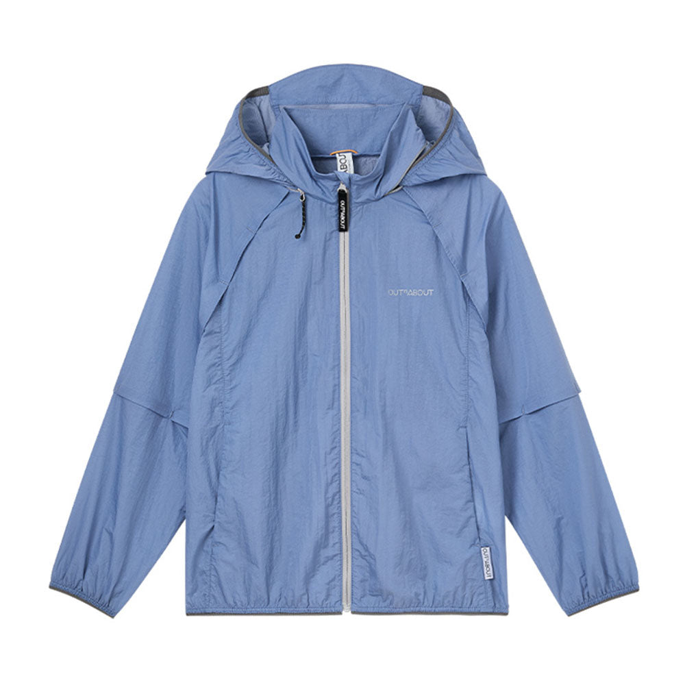 Stand Collar Coat with Stowable Hood