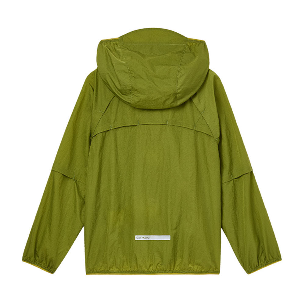 Stand Collar Coat with Stowable Hood