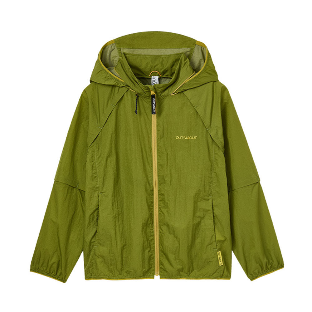 Stand Collar Coat with Stowable Hood