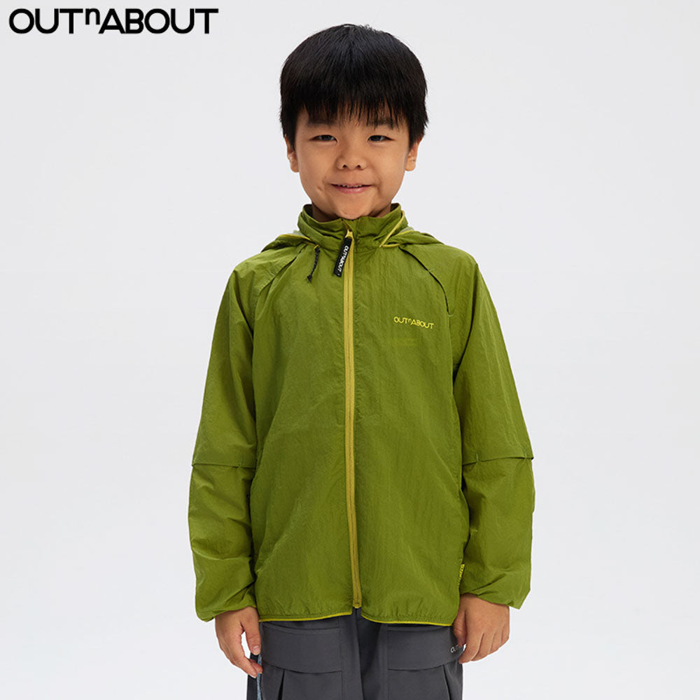 Stand Collar Coat with Stowable Hood