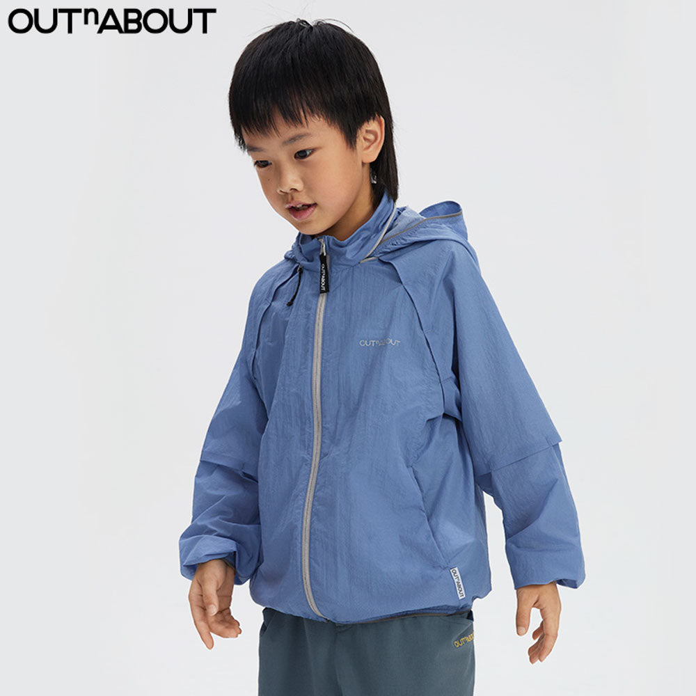 Stand Collar Coat with Stowable Hood