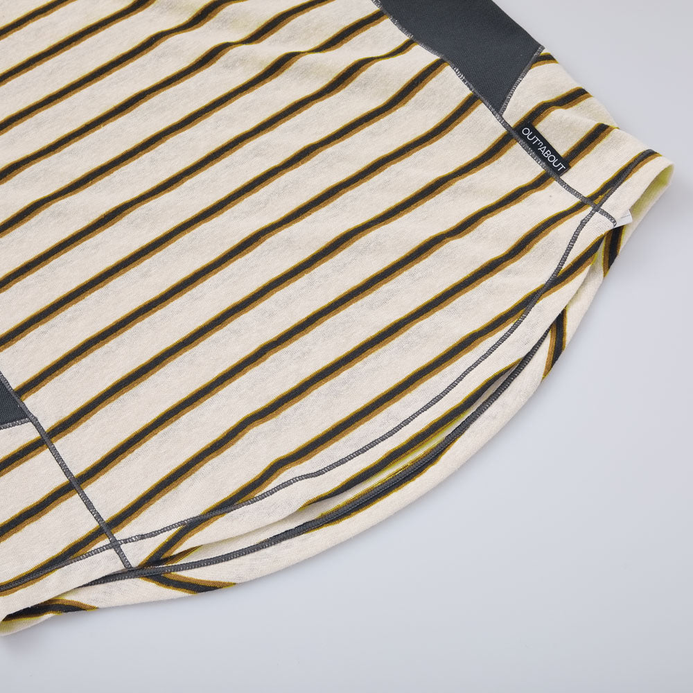 Striped Patchwork Short-Sleeve Tee