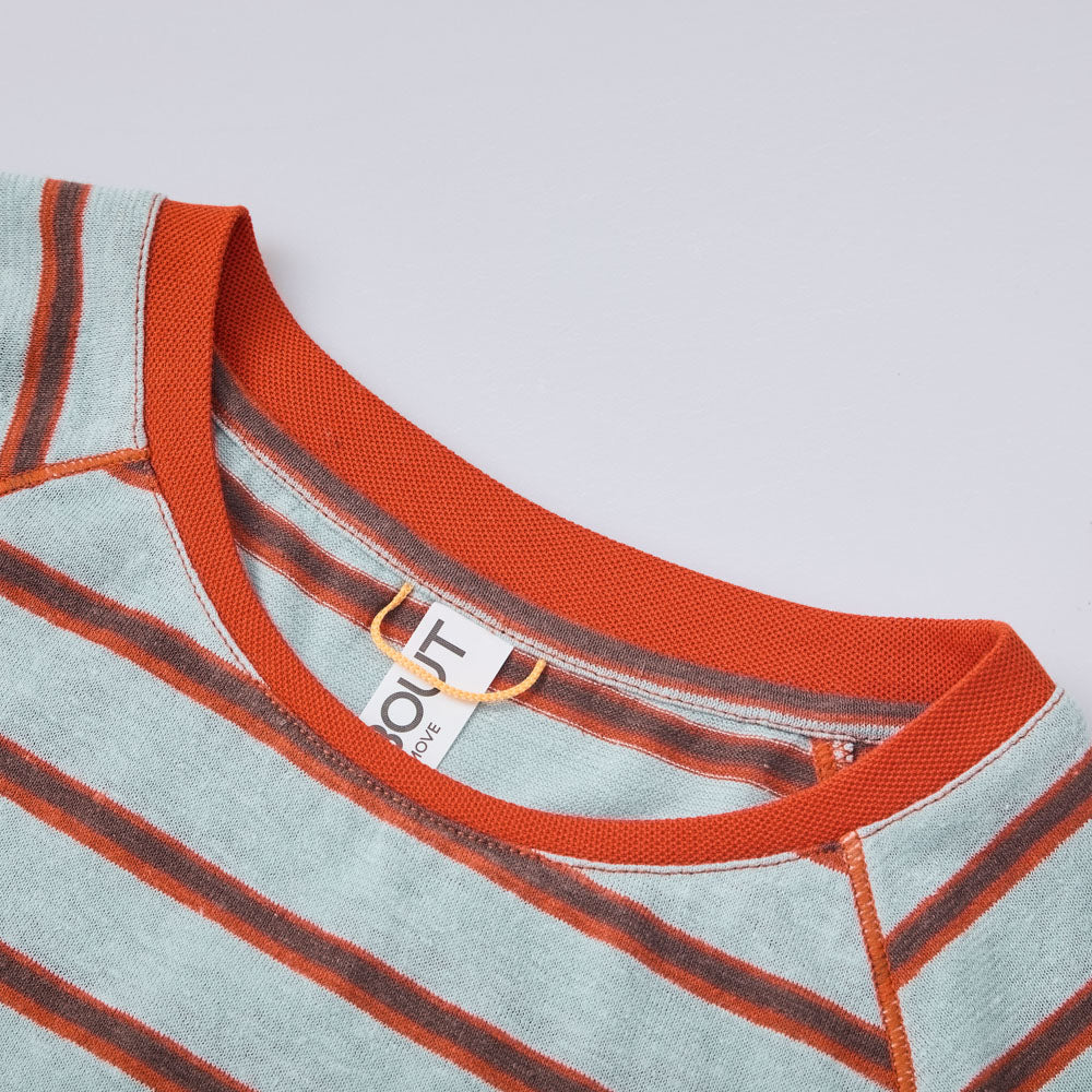 Striped Patchwork Short-Sleeve Tee