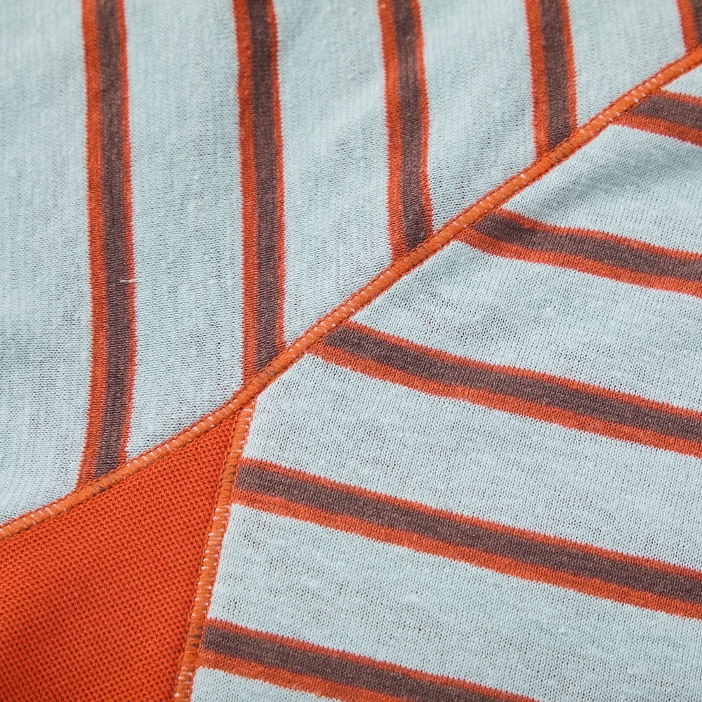 Striped Patchwork Short-Sleeve Tee
