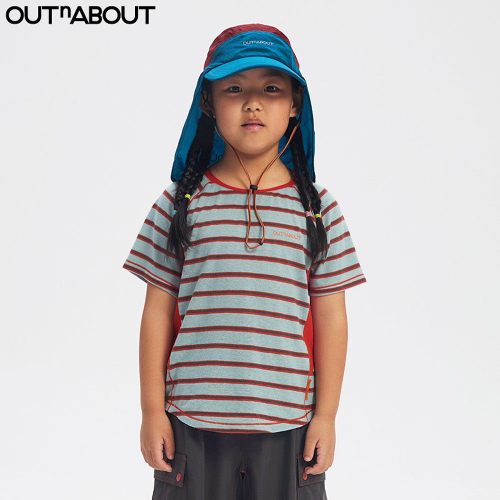 Striped Patchwork Short-Sleeve Tee