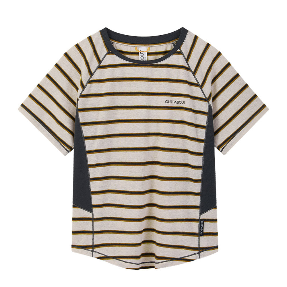 Striped Patchwork Short-Sleeve Tee