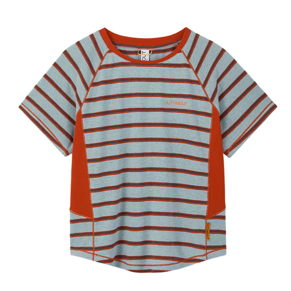 Striped Patchwork Short-Sleeve Tee