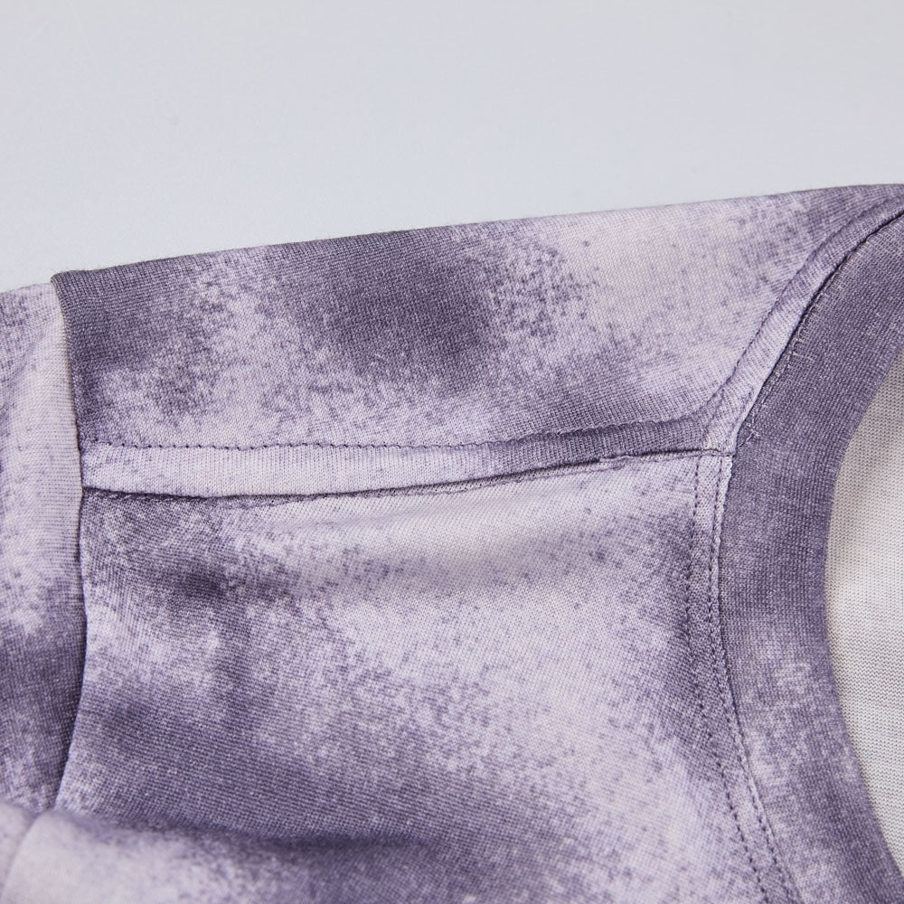 Graphic Tie-Dye Short-Merino Wool Sleeve Tee