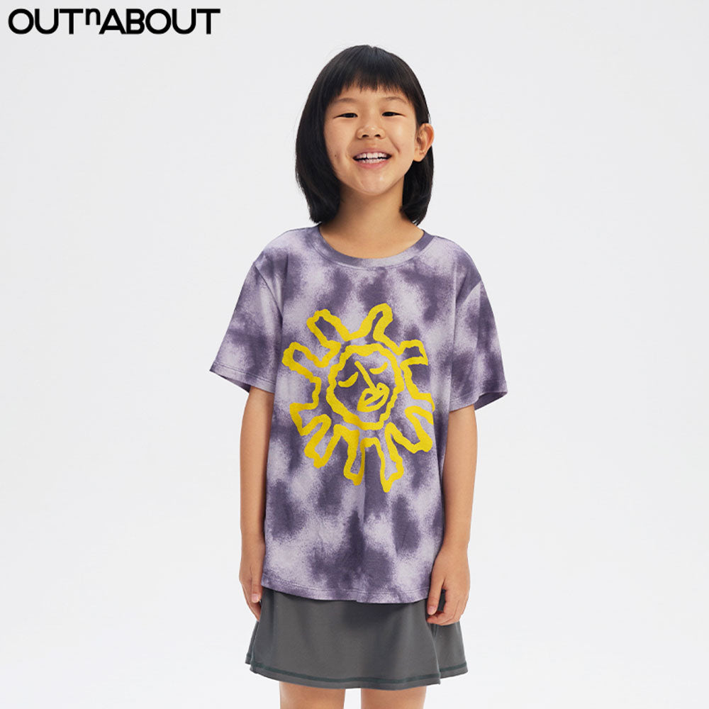 Graphic Tie-Dye Short-Merino Wool Sleeve Tee
