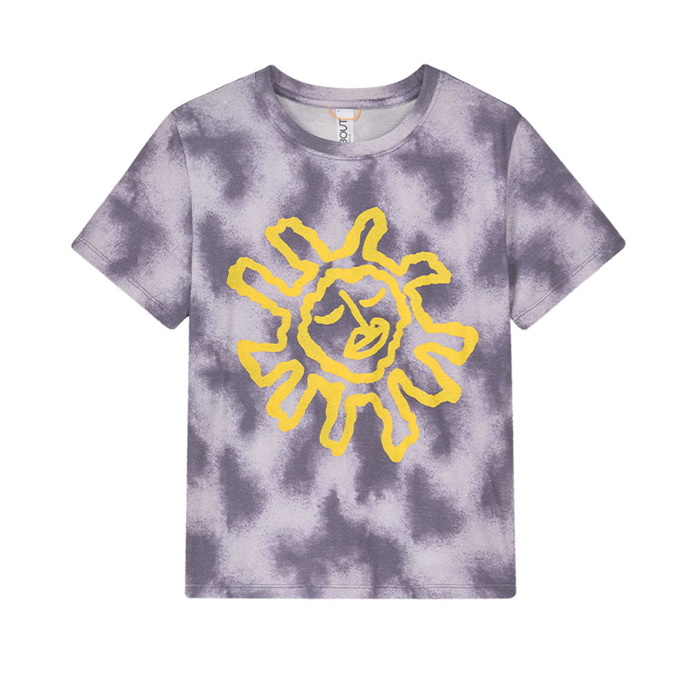 Graphic Tie-Dye Short-Merino Wool Sleeve Tee