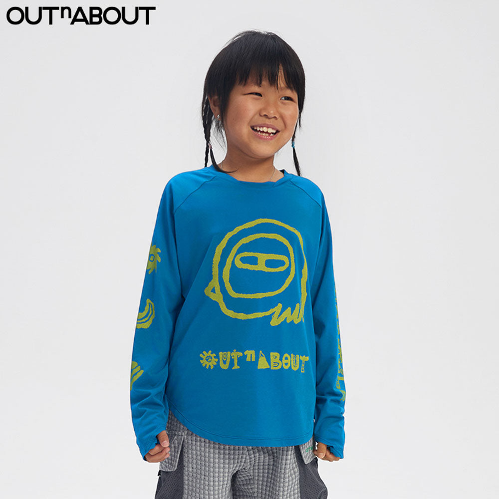 Graphic Sun-Protection Quick-Dry Raglan Sleeve Tee