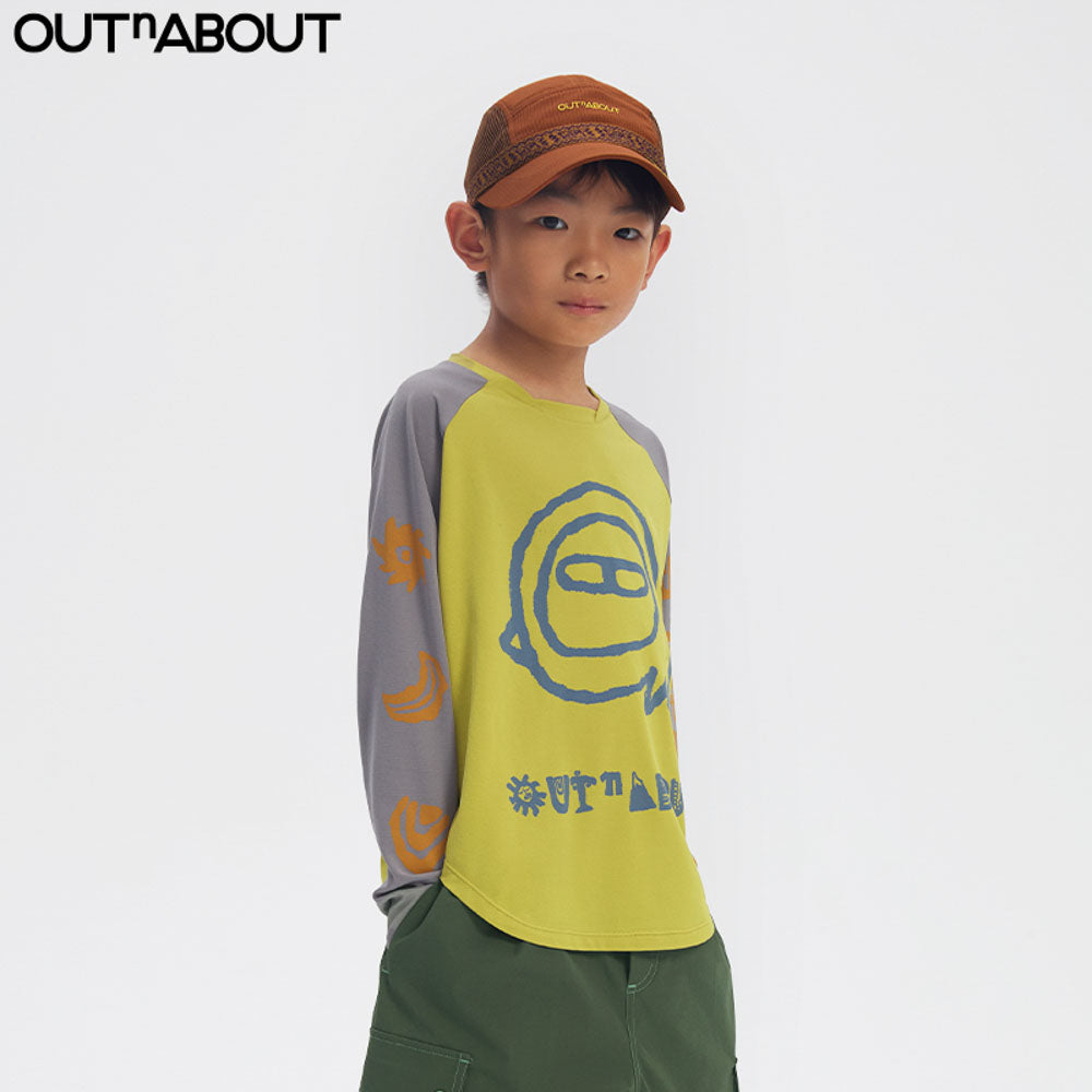 Graphic Sun-Protection Quick-Dry Raglan Sleeve Tee