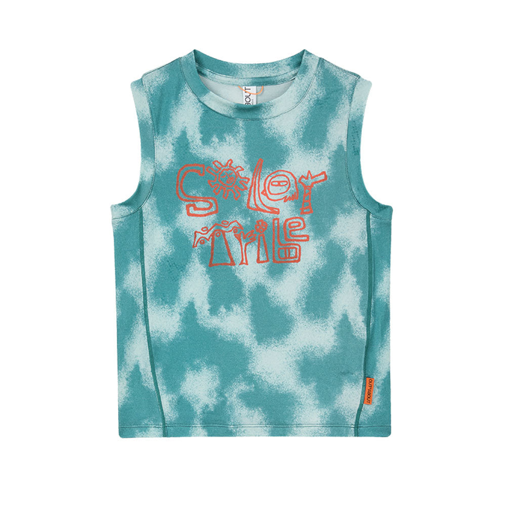 Graphic Tie-Dye Wool Vest