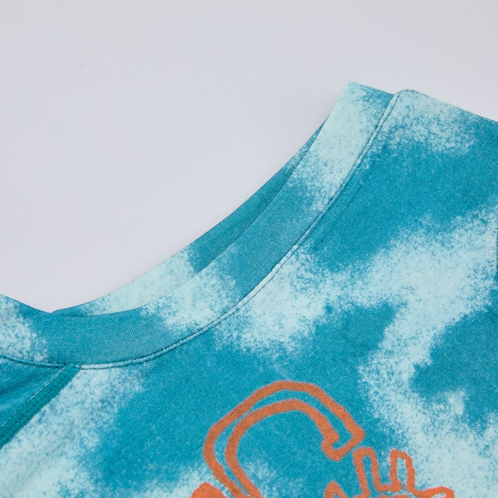 Graphic Tie-Dye Wool Vest